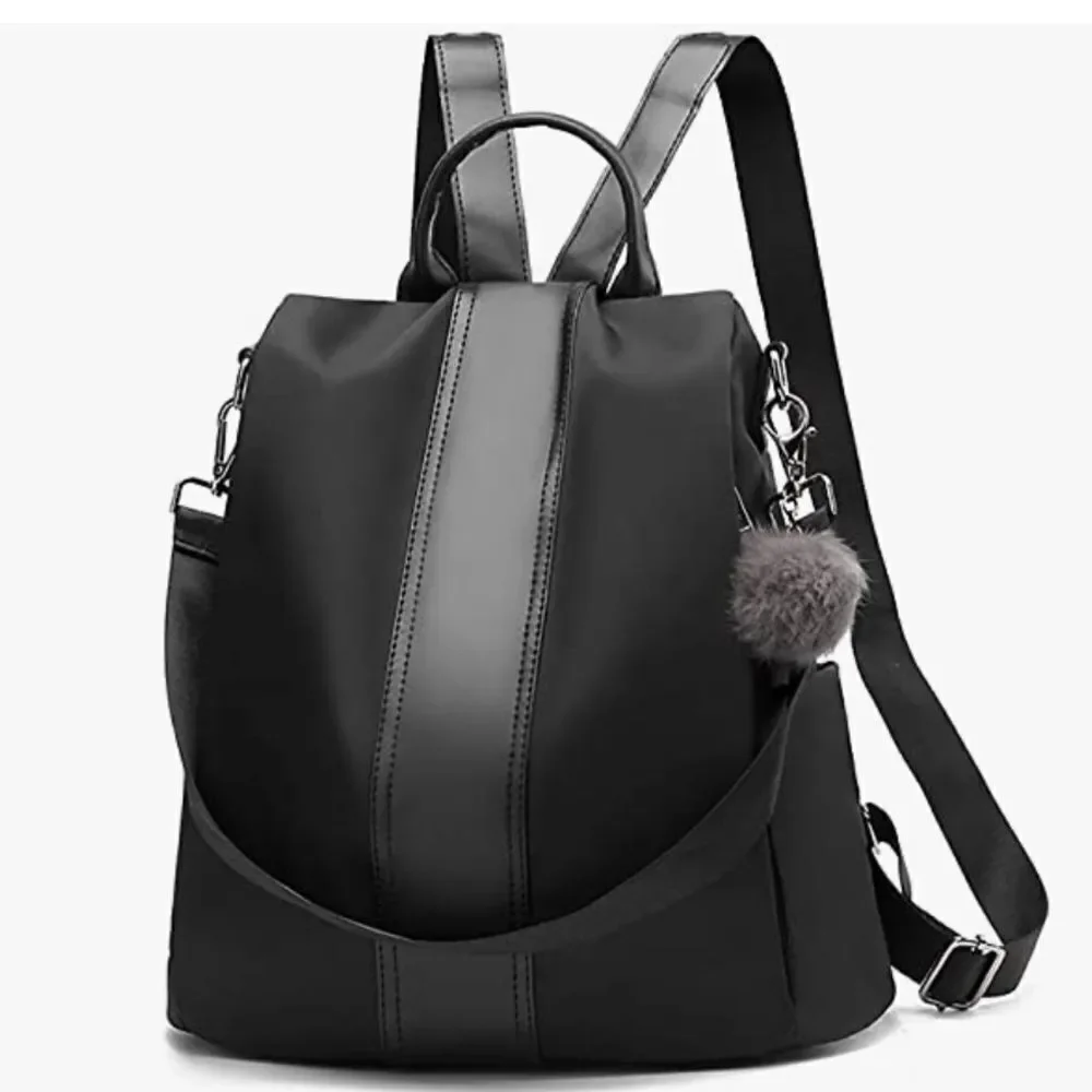 YaLuxe black nylon backpack.